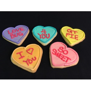 Holiday Decorated Cookie- Conversation Hearts